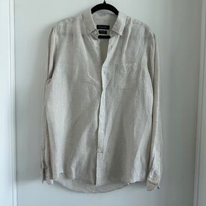 Massimo Dutti 100% Linen Button Down - Sand